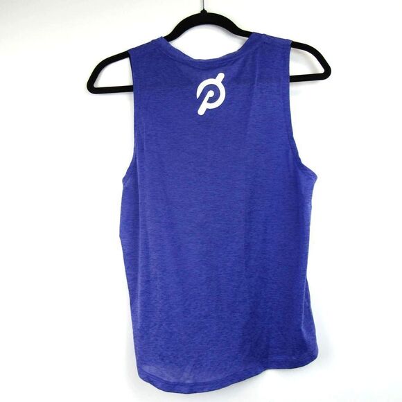 SPIRITUAL GANGSTER X PELOTON WOMEN’S MUSCLE TEE IN BLUE SZ M - Picture 4 of 5